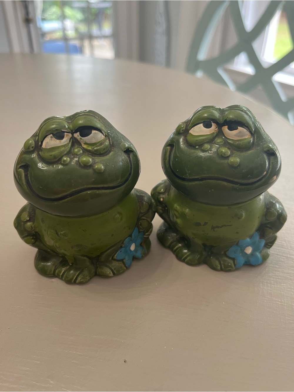 Green Frog Salt and Pepper Shakers -Holt Howard